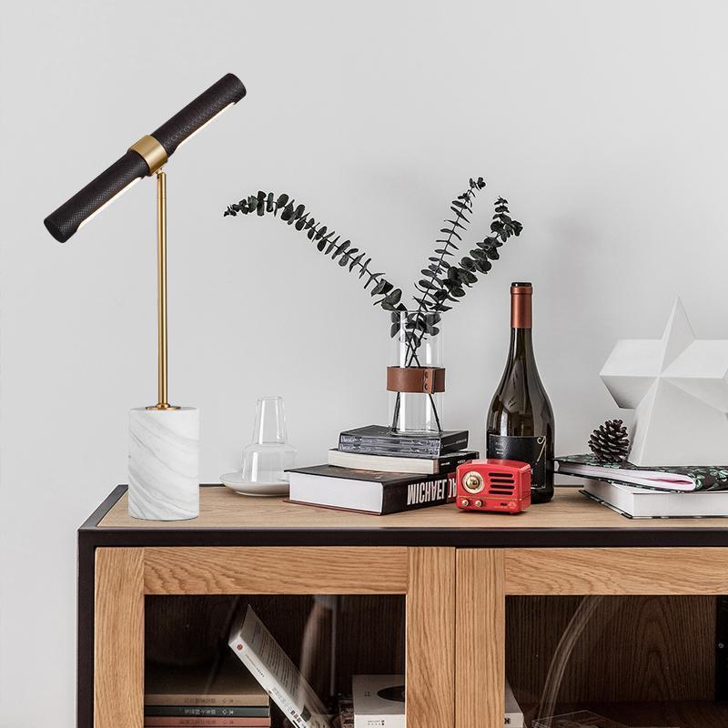 Lighting Decor For Room - Dekoratif Masa Lambası, Tasarımcı Lüks Deri