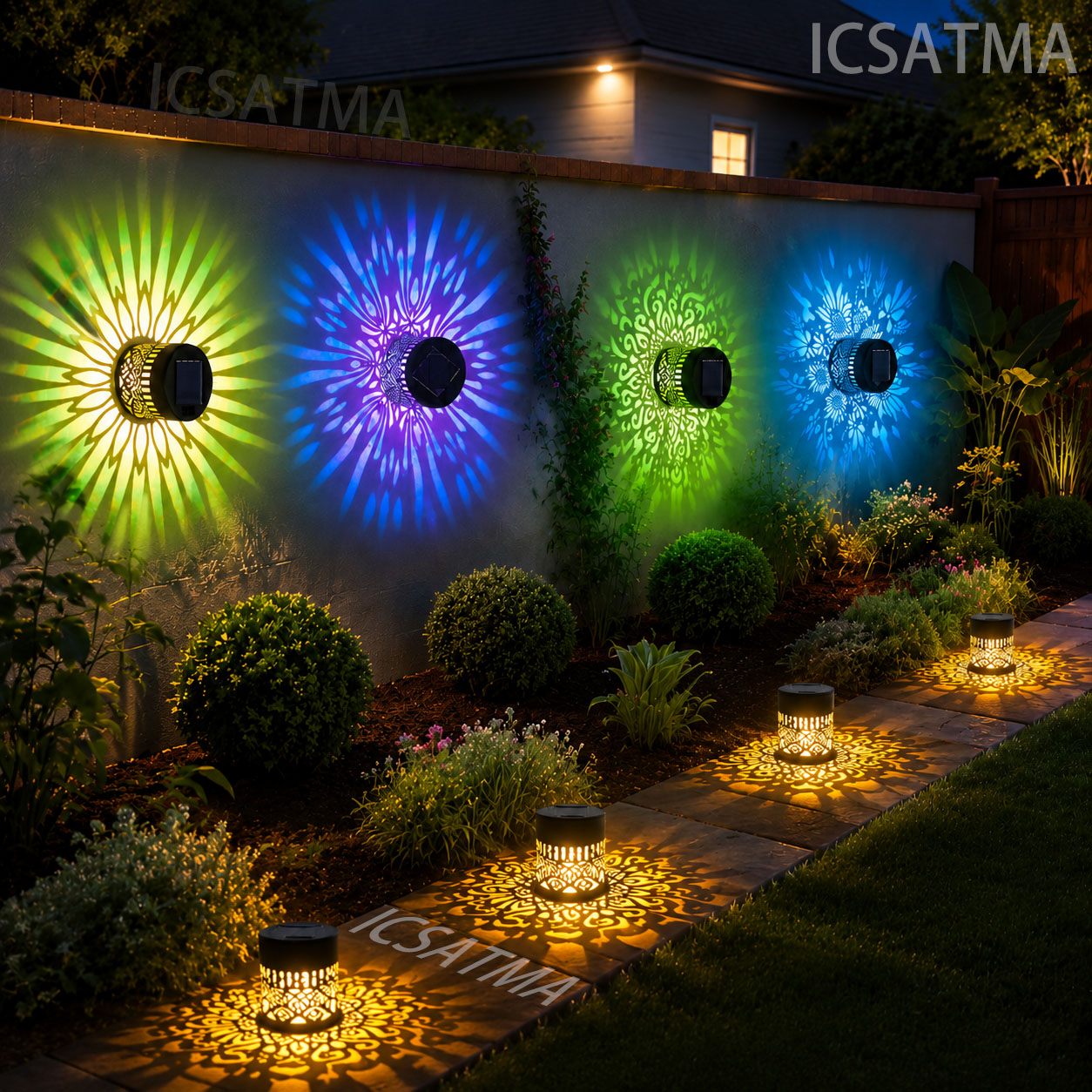 Lighting Decoration On Wall - Güneş Enerjili Mandala Duvar Lambası LED