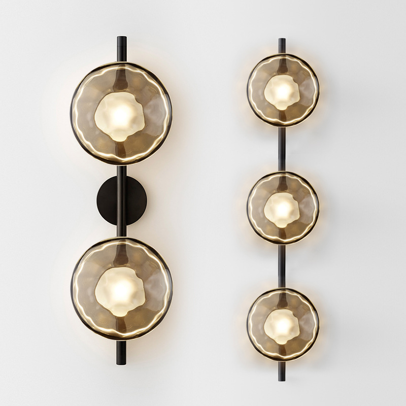 Foyer Lighting Wall Decor - Modern Minimalist Şekilli Cam Duvar Lambası