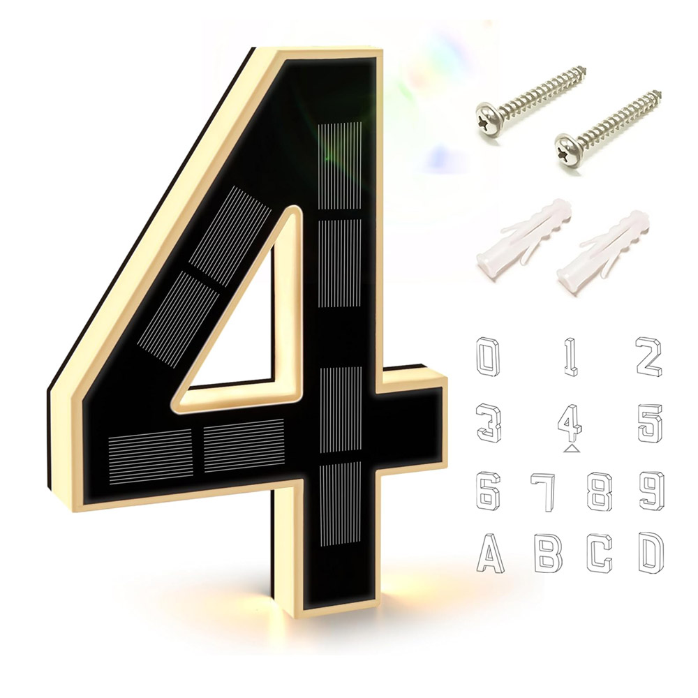 Decor Lighting Address - 12cm güneş enerjili dış mekan ev