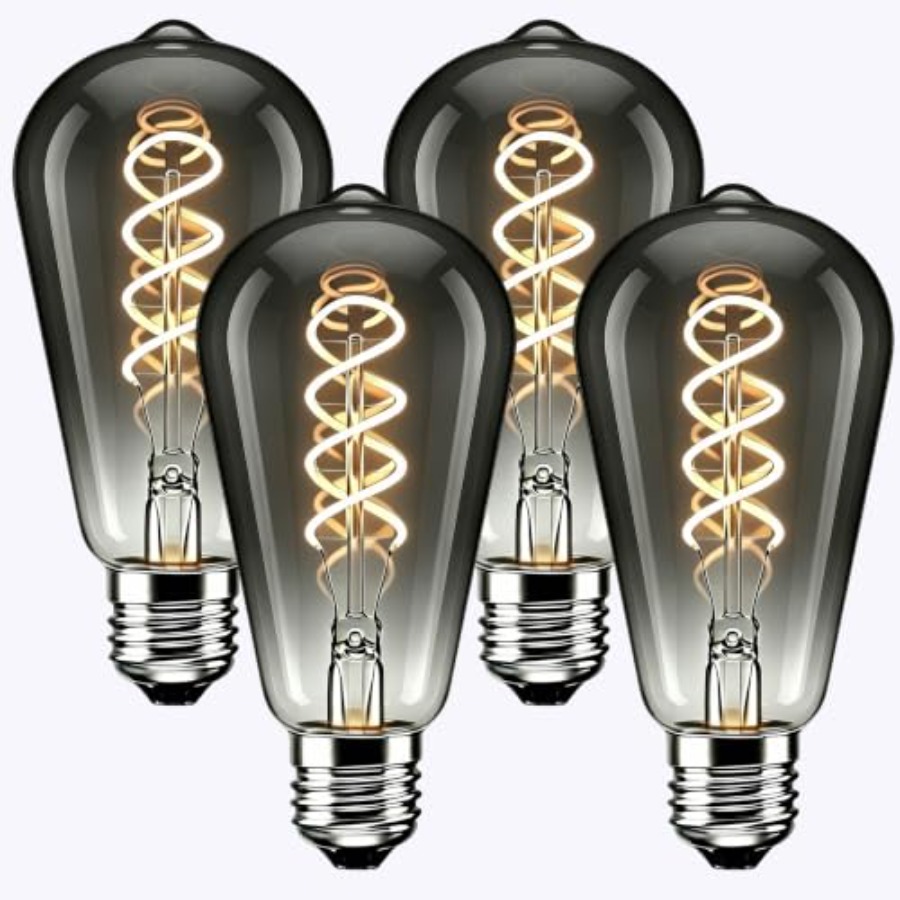 Vintage Lighting Decor - 4 Paket ST64 LED Edison Ampuller