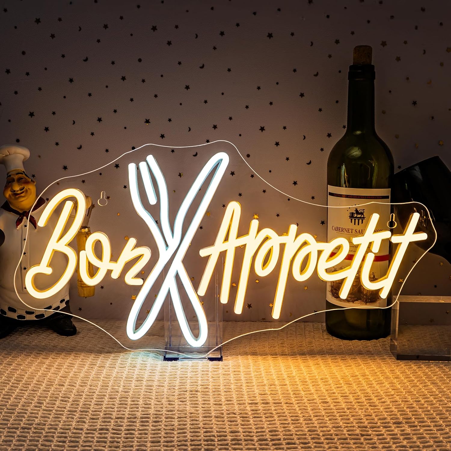 Bedroom Lighting Decor Ideas - Bon Appetit Neon Tabela İyi İştahlar