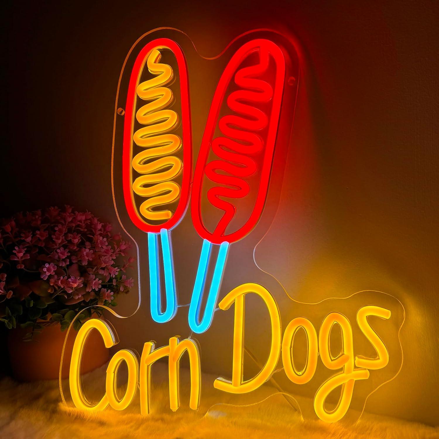 Lighting Decor Wedding - Mısır Köpeği Neon Tabela Atıştırmalık USB