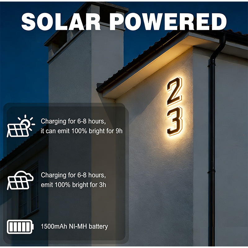 Modern Güneş Enerjili Ev Numar - Decor Lighting Address incelemesi ve fiyatı