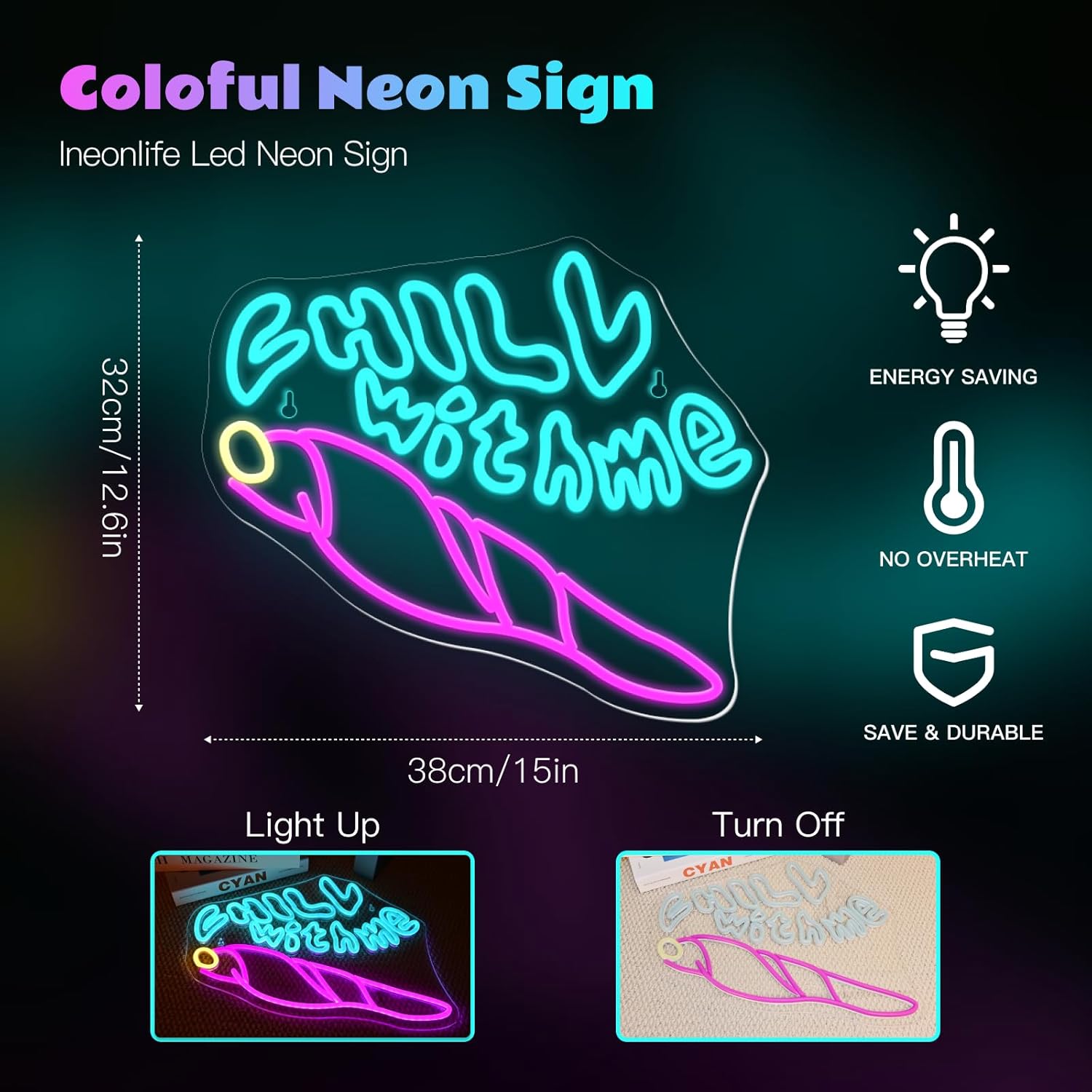 Benimle Dinlen Neon Tabela Ekm - Bedroom Lighting Decor Ideas incelemesi ve fiyatı