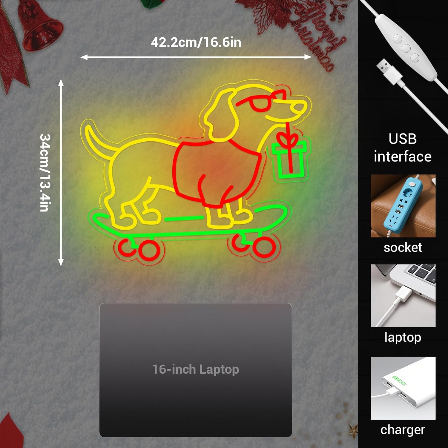 USB Kısılabilir Dachshund Neon - Bedroom Lighting Decor Ideas incelemesi ve fiyatı