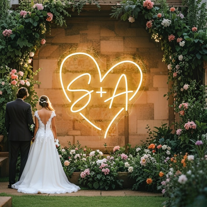 Özel Harfleri Kalp LED Neon Bu - Lighting Decor Wedding incelemesi ve fiyatı