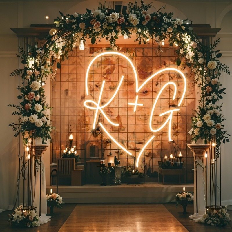 Özel Harfleri Kalp LED Neon Bu - Lighting Decor Wedding incelemesi ve fiyatı