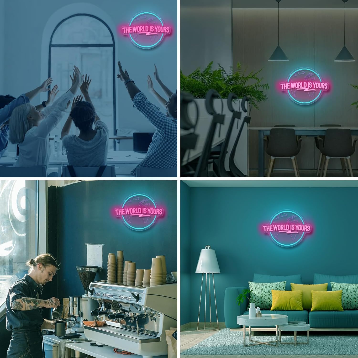 Dünya Senindir Neon Burcu Oyma - Lighting World Decor incelemesi ve fiyatı