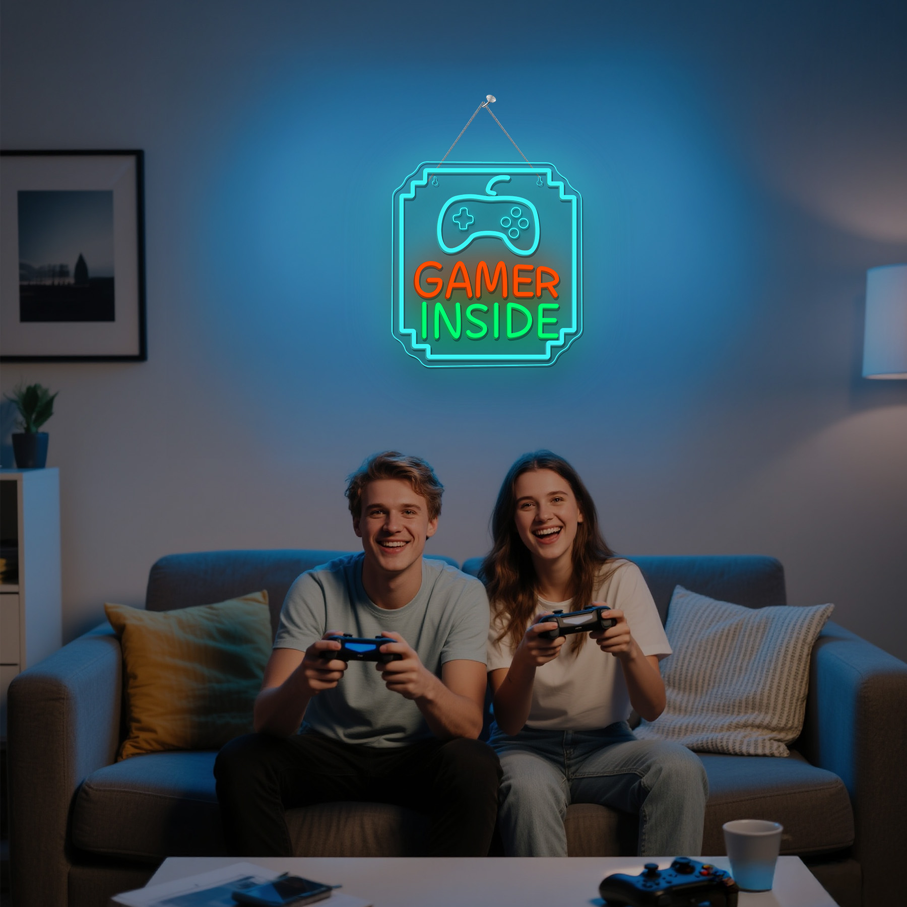 Oyuncu İçeren Neon Tabela Kısı - Bedroom Lighting Decor Ideas incelemesi ve fiyatı