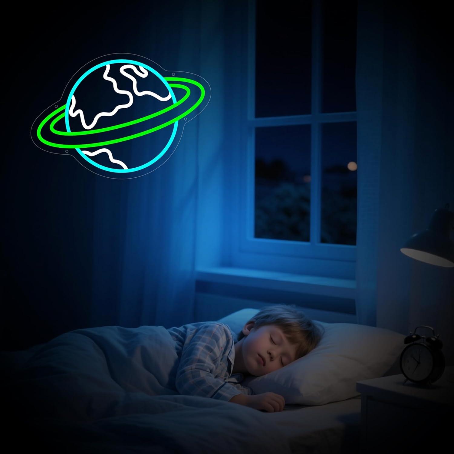 Dünya Neon Işık Tabelası Gezeg - Room Lighting Bedroom Decor incelemesi ve fiyatı