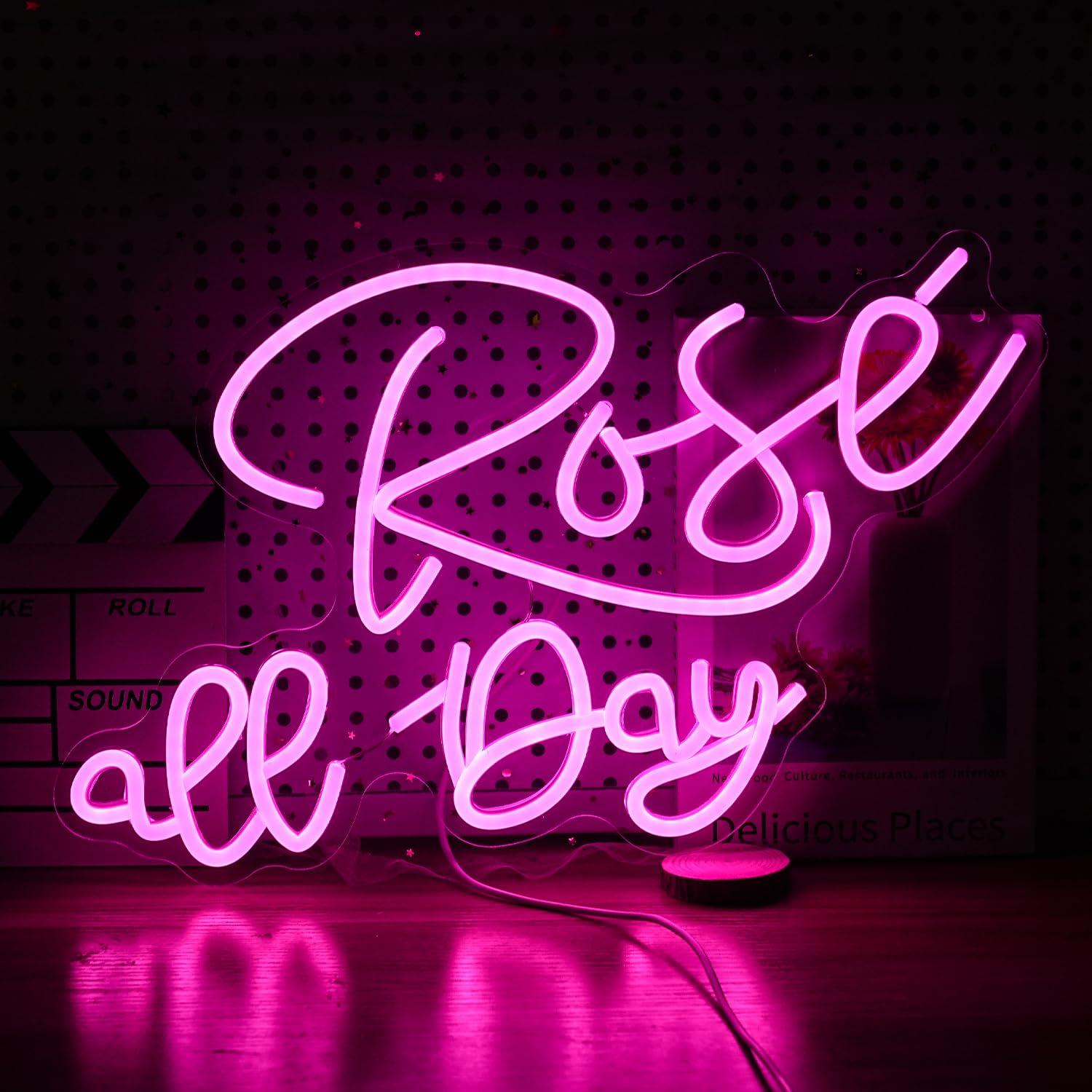 Gül Tüm Gün Neon Işık İşareti  - Lighting Decor Wedding incelemesi ve fiyatı
